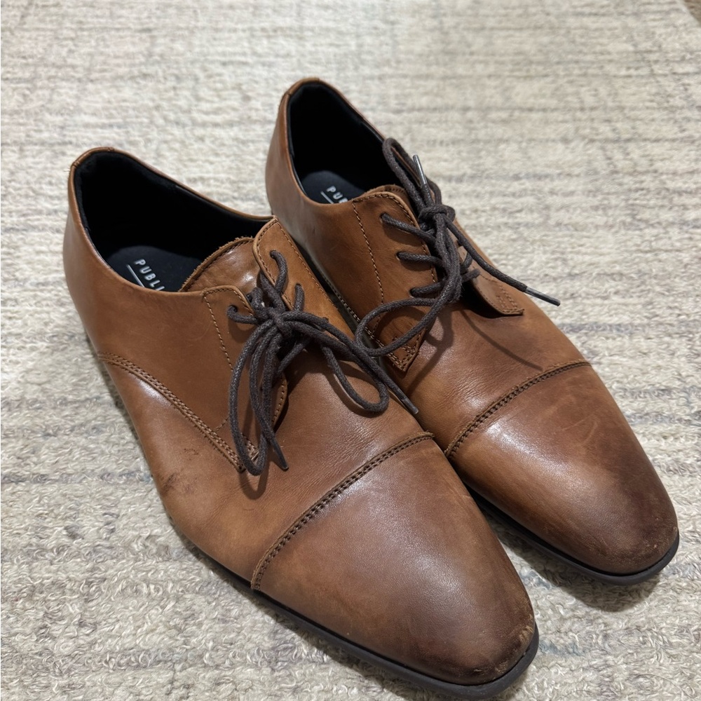 Public Opinion Brown Leather Men's Shoes 11.5
